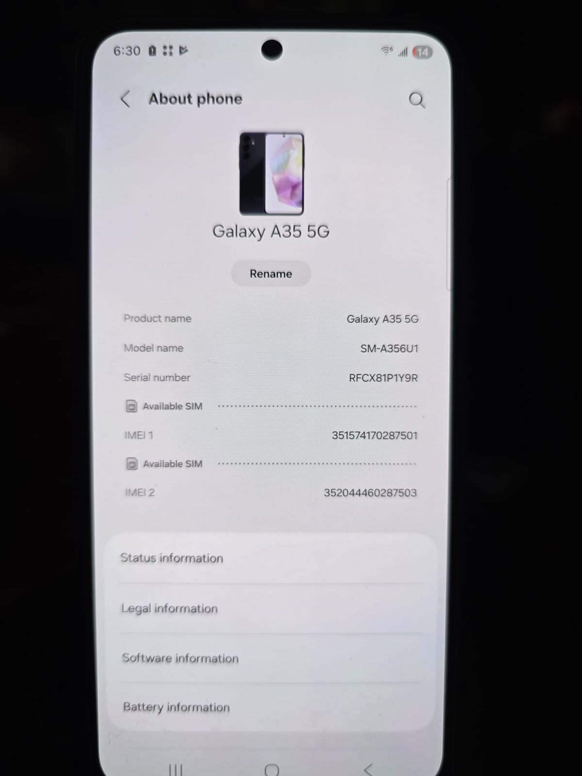 Samsung Galaxy A35 5G Smart Phone